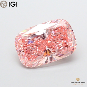 เพชร CVD ขนาด 5.00 กะรัต ความสะอาดระดับ VS2 สีชมพูสดใส รับรองโดย IGI รูปทรงคุชชั่น สำหรับจี้โซลิแทร์สุดพิเศษ - Product Image 1