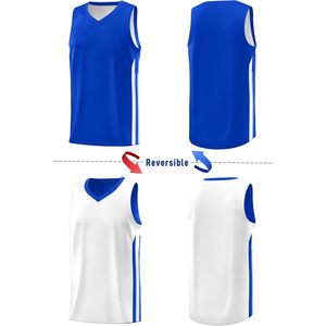 2025 jóvenes Reversible baloncesto Jersey camisas moda 90s Hip Hop estilo blanco baloncesto Jerseys para niños - Product Image 1