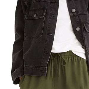 Veste en jean grise pour femme 2026, nouveau design, haut de gamme, vente en gros, pas cher, haute qualité, sur mesure 2026 - Product Image 5