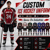 Ensemble maillot et short de hockey pour hommes en tissu respirant tendance, service OEM ODM, nouveau style, uniformes personnalisés pour clubs de hockey sur glace