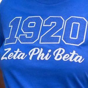 T-shirt bleu royal 1920 Zeta Phi Beta pour femmes, avec lettres grecques, décontracté, Streetwear, haut en coton de qualité supérieure - Product Image 3