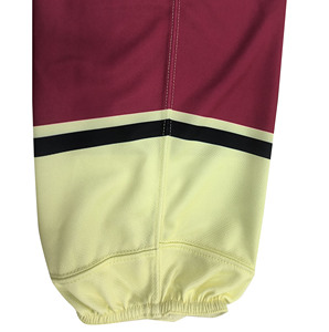 Yellow Maroon Striped Basketball Knee High <b>Leg</b> <b>Warmers</b> Breathable Knitted Adult Sport Socks - Product Image 4