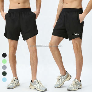 กางเกงขาสั้นวิ่งแบบ2 in 1สำหรับผู้ชายกางเกงขาสั้นออกกำลังกายแห้งเร็วมีกระเป๋าข้างและซับในระบายอากาศได้ดี - Product Image 5