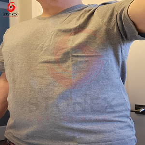 T-shirt à col en V personnalisé avec logo imprimé, 100% coton, de haute qualité, léger, luxueux, coupe unisexe, pour homme - Product Image 6