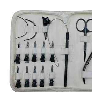 Kit d'outils professionnels en acier inoxydable pour extensions de cheveux : perles, pinces, outils de séparation, outils de pose et de retrait pour extensions de cheveux naturels - Product Image 5