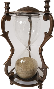Reloj de Arena de Latón Vintage, Reloj de Arena de Estilo Antiguo, Reloj de Arena Decorativo de Vidrio, Decoración de Escritorio para el Hogar y la Oficina - Product Image 5