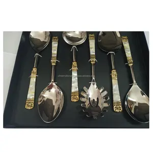 high quality Luxury silver table long handle brass stainless steel 304 gold coffee tea spoons Hot sale products