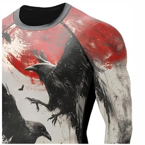 T-shirt de sport pour homme, tissu extensible à séchage rapide, écologique, coupe ajustée, fitness, course à pied, entraînement en salle de sport, athlétique - Product Image 3