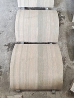 Pierre de marbre travertin beige naturel Colonne creuse en travertin incurvé Colonnes rondes décoratives en travertin