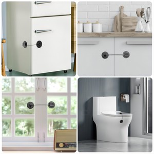 Safewell bon marché Offre Spéciale noir réfrigérateur ouverture câble de sécurité serrure de porte serrure à clé avec clés réfrigérateur congélateur serrure - Product Image 5