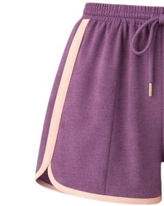 Purple Peach Women Camisole And Shorts <b>Set</b> Summer Two Piece Outfit Cotton Blend Crop Top Graphic Print Drawstring Shorts Casual - Product Image 6
