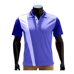 Coton et polyester de luxe pour hommes pour T-shirt polo Chemise de golf brodée personnalisable avec design de luxe décontracté de style solide - Product Image 1