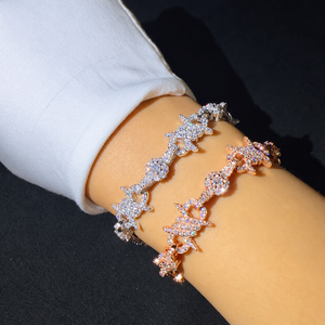 Bracelet à maillons de luxe pour homme en argent 925 avec diamants de laboratoire multicolores, bijoux de créateur - Product Image 2