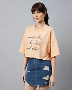 เสื้อครอปวินเทจผู้หญิง แขนสั้น คอกลม ผ้าฝ้าย สวมใส่สบาย สไตล์สตรีทแวร์ เหมาะสำหรับใส่ในชีวิตประจำวันช่วงฤดูร้อน เสื้อครอปผู้หญิงลำลอง - Product Image 3