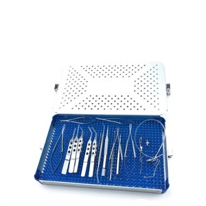 Kit d'instruments chirurgicaux en titane pour cataracte oculaire, 21 pièces avec boîte, classe I, certifié CE, réutilisable - Product Image 5