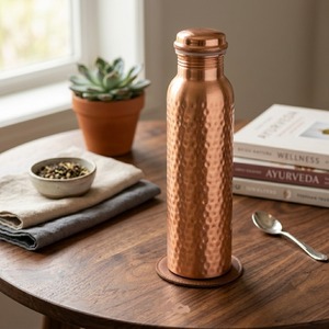 Eco Friendly Copper <b>Bottle</b> 750ml to 1000ml | Handmade Reusable Copper <b>Water</b> <b>Bottle</b> for Sustainable Living - Product Image 3