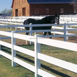 Cercado de Alta Seguridad de 6 Pies, Blanco, de Vinilo, Modelo 3D, con Postes y Rieles, PVC, para Corrales de <span class=keywords><strong>Caballos</strong></span>, Resistente a Roedores y Ecológico - Product Image 2