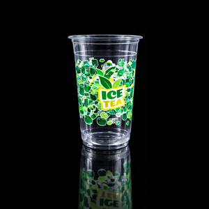 Vaso Transparente de Plástico PP de 92 mm de Diámetro, Diseño para Té Helado, Impresión Serigráfica, Forma Redonda para Bebidas - Product Image 2