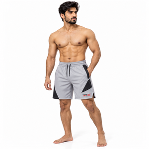Adjustable Drawstring And Relaxed <b>Men</b> Gym <b>Shorts</b> Featuring Lightweight <b>Woven</b> Fabric Breathable Construction Elastic Waistband - Product Image 1