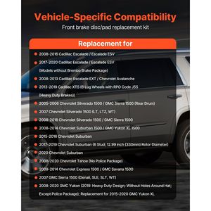 Kit de Reparación de Frenos Delanteros para Cadillac Escalade/Escalade ESV 2008-2016, Compatible con Modelos 2017-2020 Incluidos - Product Image 2