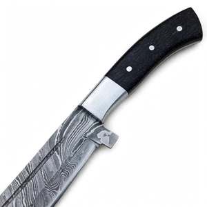 Couteau de boucher artisanal en acier Damas de qualité professionnelle, manche en bois d'ébène noir OEM - Product Image 3
