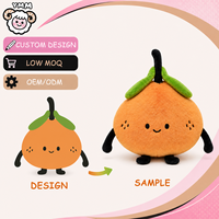 Op maat gemaakte pluche speelgoedfabrikant 10cm schattig oranje fruitpop OEM ODM voor groothandelsgeschenken en retail