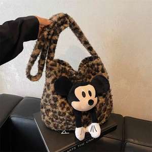 Nuevo Bolso de Hombro de Moda Vintage para Mujer, con Estampado de Leopardo y Mickey, de Piel Sintética, para Invierno - Product Image 1