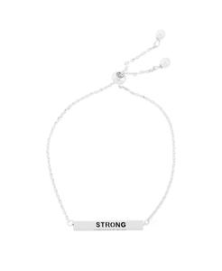 Amore ispiratore, speranza, Live, Dream bracciale regolabile a 4 lati In argento placcato | Macacy's - Product Image 2