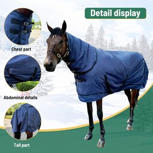 Manta para Caballo de Alta Calidad, Resistente, de Forro Polar, Impermeable, Transpirable y de Secado Rápido, de Lona de Algodón, para Uso Invernal - Product Image 4