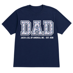 T-shirt pour homme avec inscription DAD Varsity Letters, coton doux, col rond, manches courtes, vêtements décontractés à porter tous les jours - Product Image 1