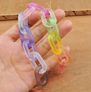 Grande chaîne murale en résine, style moderne, mélange de couleurs, punk, creuse, épaisse, longue, multi-pièces, artisanale, pour décoration d'anniversaire et de maison - Product Image 5