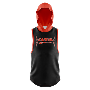 Chaleco Deportivo Negro sin Mangas para Hombre, de Alta Calidad y Superventas, con Ribete Rojo y Antiarrugas, Corte Ajustado - Product Image 1