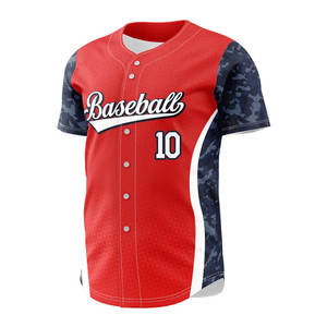 Custom <b>Baseball</b> Jersey Button Up Athletic Sports Shirt Lightweight Polyester Breathable Team Uniform - Product Image 5