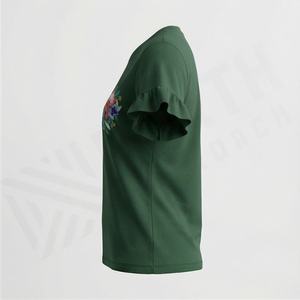 T-shirts pour femmes respirants à motifs brodés tendance, vente en ligne, nouveaux modèles à la mode, directement de l'usine - Product Image 3