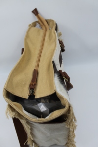 Vintage Canvas Leather Tote <b>Bag</b> Cowhide <b>Patchwork</b> Shoulder <b>Bag</b> Handmade Fringe Handbag Large Capacity Women Casual Tote - Product Image 6
