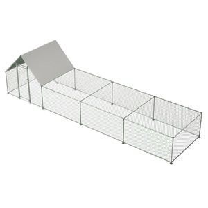 Gallinero Metálico Grande de 26 L x 6.7 W x 6.6 P pies, Corral para Gallinas con Entrada, Jaula de Alambre Galvanizado para Aves de Corral, Conejos y Patos - Product Image 6