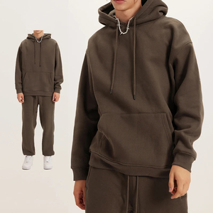 Sweat-shirts à capuche zippés en tricot épais personnalisés pour hommes, coupe ample et oversize, couleur unie, décontractés pour le quotidien, vente en gros OEM/ODM - Product Image 4