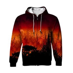 Sudadera con Capucha Personalizada para Hombre, Estampado Geométrico, Sudadera con Estampado por Sublimación, Ropa Urbana de Otoño, Tejido de Poliéster - Product Image 3