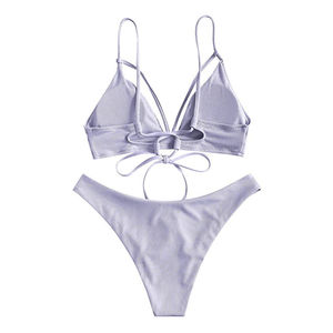 Conjunto de Bikini de Dos Piezas Personalizado para Mujer, Secado Rápido, Elástico, Traje de Baño Ligero Estampado, Fabricante y Proveedor OEM ODM - Product Image 1