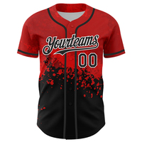Maillot de baseball 100% polyester, taille adulte, couleur unie personnalisée, manches courtes, uniforme d'équipe sportive, service OEM ODM