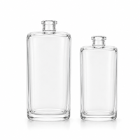 Flacon de parfum en verre carré haut de gamme personnalisable 30ml 50ml 100ml, avec logo OEM personnalisé, impression sérigraphiée, flacon en verre vide