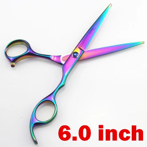 Ciseaux de coiffure professionnels en acier inoxydable à haute teneur en carbone, droits, 6 pouces (5,5 pouces), pour droitiers, pour la coupe de cheveux - Product Image 5