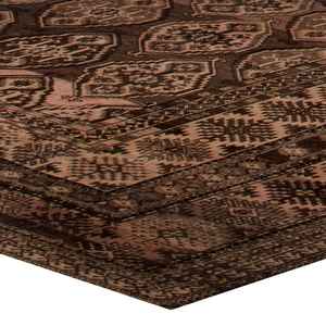 Alfombra de Lana Hecha a Mano de Estilo Vintage Marrón Col, Tamaño Personalizado |   Alfombra de pelo cortado con diseño Bizard para sala de estar y dormitorio, MOQ 1 unidad - Product Image 3