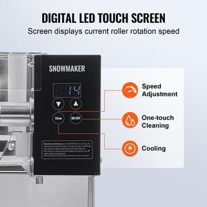 Macchina Elettrica Professionale per Ghiaccio a Fiocchi in Acciaio Inox, 176.4LBS/24H, per la Produzione di Coni di Neve - Product Image 4