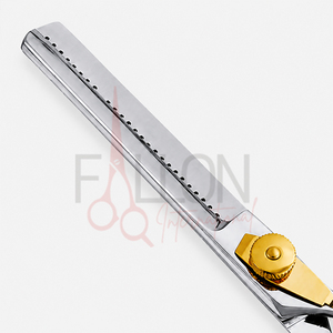 Gold Screw Hair Thinning Scissors Professional Texturizing <b>Shears</b> Stainless Steel Barber Salon Scissors - Product Image 3