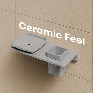 Wall Fixed Two Tier Large Square Soap Holder with Frosted <b>Glass</b> <b>Dish</b> Premium Bathroom Accessory for Residential Commercial Set - Product Image 3