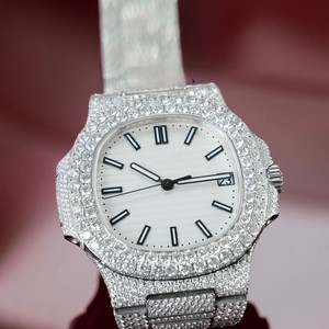 Reloj Mecánico Analógico de Lujo con Moissanita, Estilo Hip Hop, Personalizado, Correa de 16 mm, Esfera de 41 mm, Alta Calidad, Precio Económico - Product Image 2