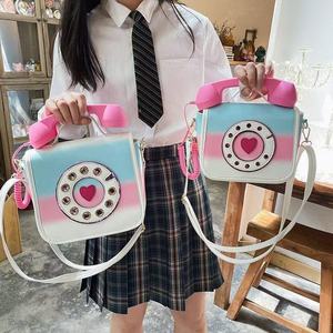 Nouveau Sac à Bandoulière Tendance pour Femme, Motif Téléphone Coloré, Imprimés Animaux de Niche, en PU avec Fermeture Éclair et Fermoir - Product Image 1