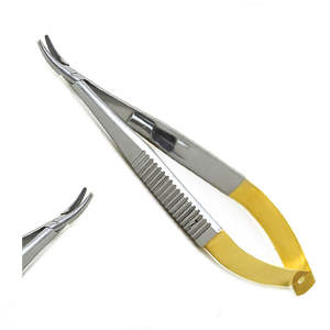 Pinza de Sutura para Microcirugía Castroviejo, Portaagujas Curvo de Acero Inoxidable, Equipo Manual con Certificación CE de Dentavex - Product Image 5
