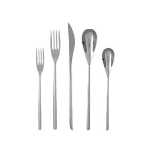 Cuchara y tenedor para servir ensalada de 3 piezas de acero inoxidable de alta calidad, diseño moderno para bodas y uso en la cocina - Product Image 3